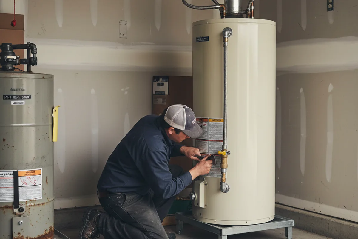 Water heater and shutoff valve replacement in Paragonah