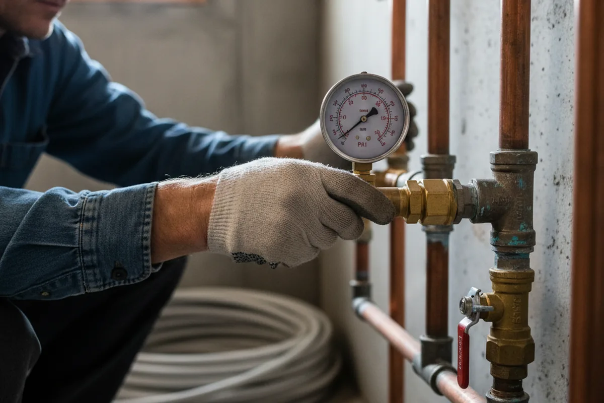 Pressure testing a repaired line during Water Line Repair in Paragonah